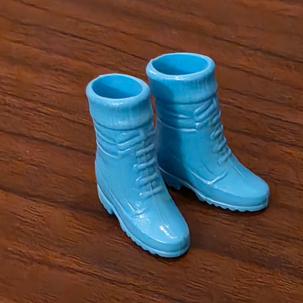 Vintage Barbie Blue Hiking Boots Doll Shoes Collectible Accessory